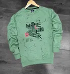 Fleece Printed Round Neck Sweatshirt for Men 