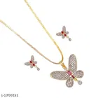 Alloy Necklace with Earrings for Women 