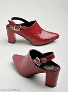 Shoetopia Red Heel Sandals Size IND-4