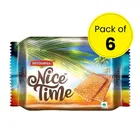 Britannia Nice Time Coconut Biscuit 6x59.4 g (Pack of 6)