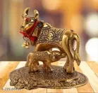 Metal Cow and Calf Statue 