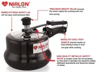 Nirlon Hard Anodised Aluminium Inner Lid Pressure Cooker 