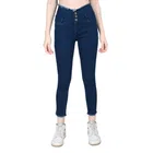 Denim Jeans for Girls (Navy Blue, 8-9 Years)