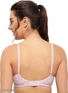 Cotton Blend Printed Padded Bra for Women 