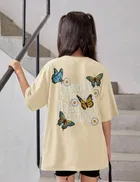 Round Neck Printed T-Shirt for Girls 