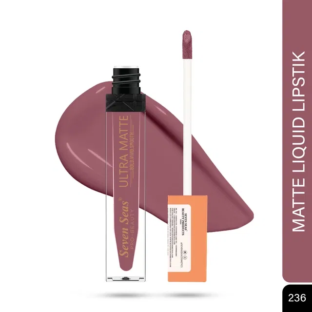 Seven Seas Liquid Lipstick for Women, Next to Nude (6ml)