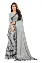 Lycra Blend Embellished Saree for Women 