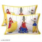 Cotton Queen Bedsheet with 2 Pillow Cover 