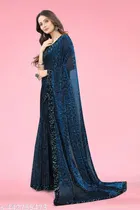 Lycra Sequence Saree for Women 