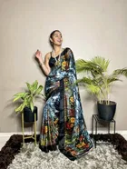 Crepe Printed Saree for Women 