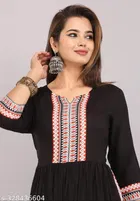 Naira Cut Rayon Solid Kurti for Women 