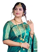 Banarasi Silk Jacquard Embroidery Saree for Women 