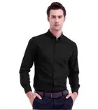 Cotton Blend Solid Full Sleeves Shirt for Men 