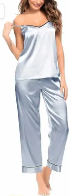 Satin Solid Night Suit for Women 