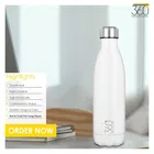Stainless Steel Double Wall Insulated Flask, White 