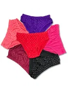Cotton Printed Briefs for Women (Multicolor, M) (Pack of 6)