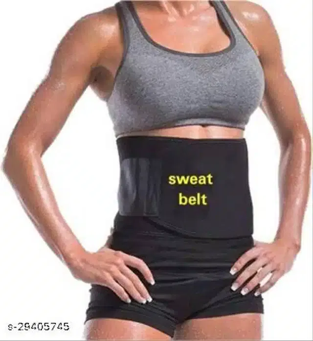 Sweat Belt for Unisex (Black, Free Size)