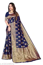 Banarasi Silk Zari Woven Saree for Women 