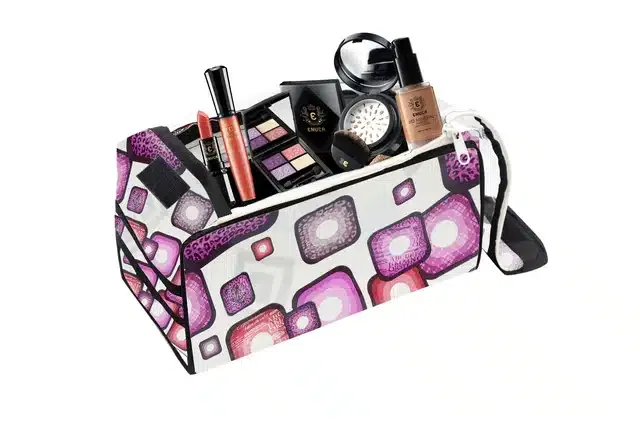 PVC Printed Makeup Storage Pouch (Multicolor)