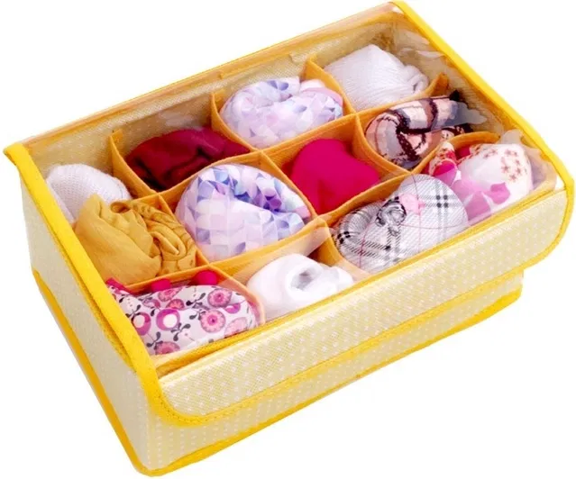 Non-woven Foldable Cloth Cover cum Organizer (Yellow)