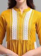 Naira Cut Rayon Embellished Kurti for Women 
