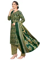 Cotton Blend Printed Kurti with Salwar for Women 