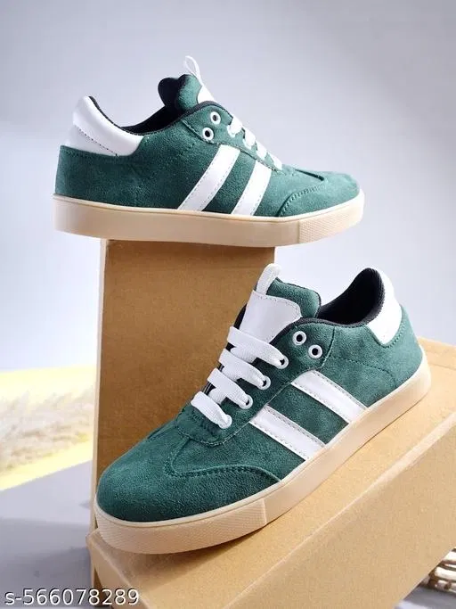 Shoetopia Girls Sneakers Green (9-10 Years)