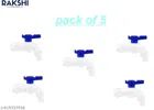 Plastic Nozzle Bib Cock Taps (White & Blue, Pack of 5)