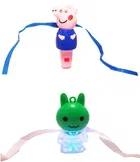 Plastic Pepa Pig Rabbit Light Whistle Rakhi for Kids 