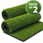 MORAJ Artifical Grass Mat 37x57 cm, [Pack of 2]