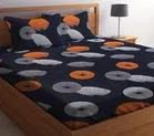 Glace Cotton Printed Double Bedsheet with Two Pillow Covers 