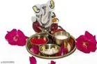 Brass Bhog Plate Set 