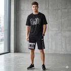 Stylish T Shirt and Shorts Set for Men, Pack of 2 