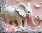 Premium 7D Elephant Printed Bedsheet 90x100in