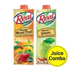 Real Masala Mixed Fruit 1 L + Real Masala Guava 1 L Combo