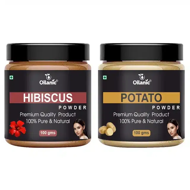 Natural Hibiscus & Potato Powder for Skin & Hair (Pack of 2, 100 g)