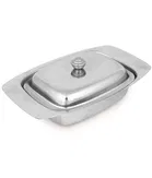 Dynore Butter dish Stainless Steel Serving Bowl 250 ml Silver 