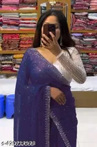 Georgette Embellished Saree for Women 