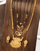 Combo of 4 Pcs Mangalsutras with Earrings Set for Women 