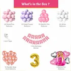 Barbie Theme 3rd Birthday Balloon Decoration Kit For Kids, Multicolor, Pack Of 78