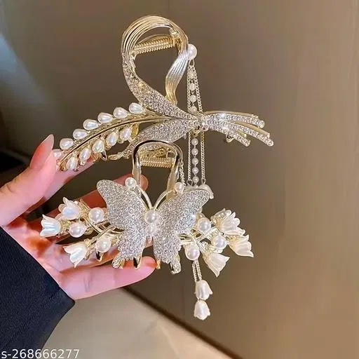 Hair Clips for Women, Pack of 2 (Gold)