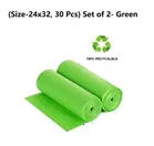 Innate Garbage Bags, Green [24 x 32 Inches], [30 Pcs x 2 Rolls]