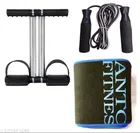 Double Spring Tummy Trimmer with Skipping Rope & Sweat Belt 