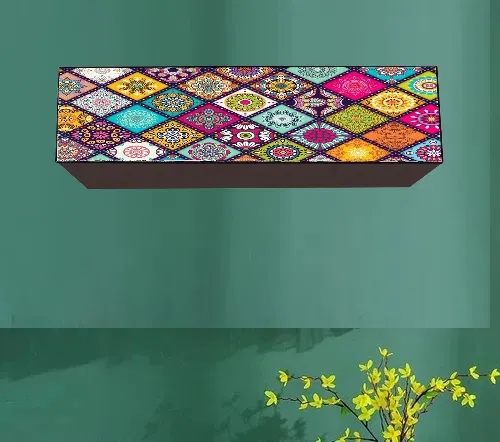 PVC Printed 1.5 Ton AC Cover (Multicolor)
