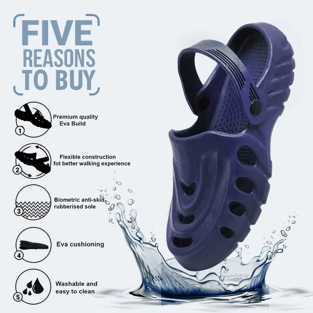 Clogs for Men (Navy Blue, 7)
