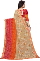 Kanooda Fancy Women Georgette Flower Printed Saree 