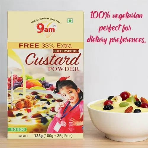 9 Am बटर स्कॉच कस्टर्ड पाउडर 135 g