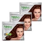 Nisha Creme Color Natural Brown.4.0, 3X40 g (Pack of 3)
