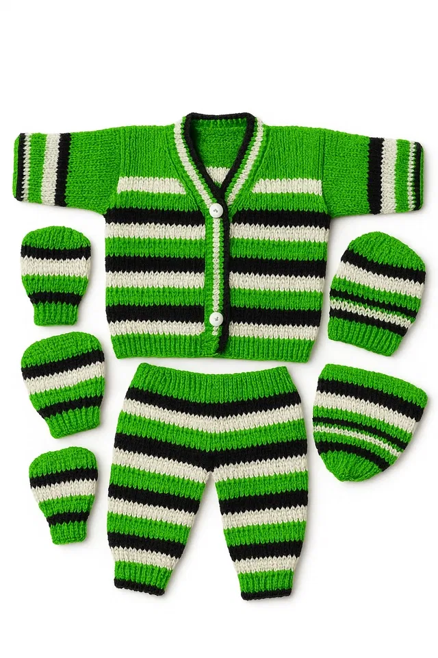 Woolen Sweater Set for Boys (Multicolour, S)