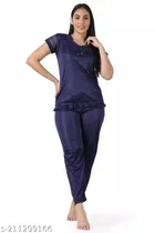 Satin Nightsuit Set for Women 